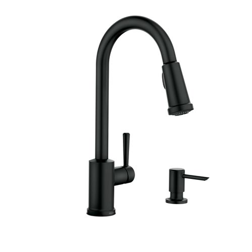 Main product image of Indi One-Handle Pulldown Kitchen Faucet, 87090BL (Matte Black)