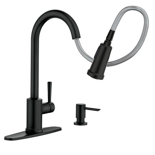 Main product image of Indi One-Handle Pulldown Kitchen Faucet, 87090BL (Matte Black)