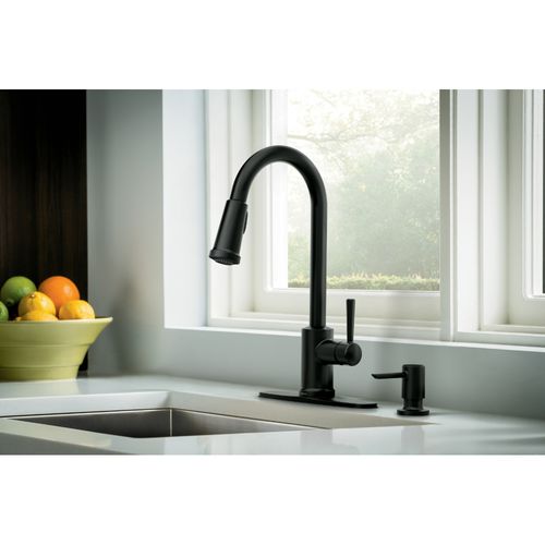 Main product image of Indi One-Handle Pulldown Kitchen Faucet, 87090BL (Matte Black)