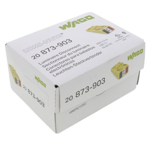 Main product image of Luminaire Disconnect, 3-Pole, 16-12 AWG (Box of 20)