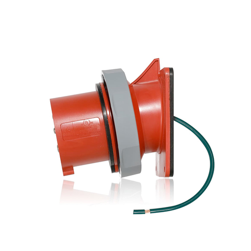 Main product image of 20A, 277/480V 3-Phase, 4P, 5W, LEV Series IEC 60309-1 & 60309-2 Pin & Sleeve Inlet, IP66/67/68/IP69K, Watertight, RED