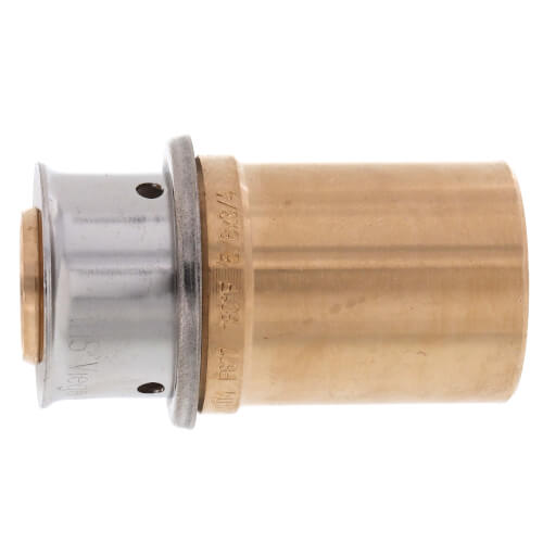 Bronze 5/8" PEX Press x 3/4" Copper Fitting Adapter w/ Attached Sleeve