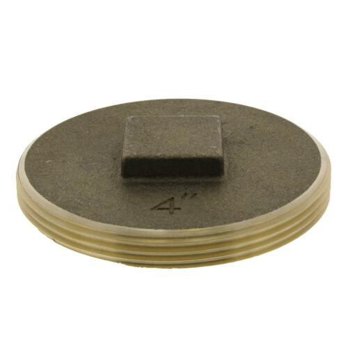 Main product image of 4" Brass Raised Head Cleanout Plug