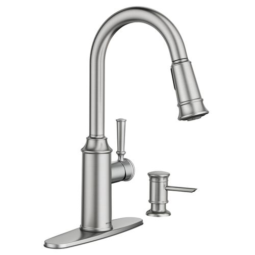 Main product image of Glenshire Spot Resist Stainless 1 Handle High Arc Pulldown Kitchen Faucet