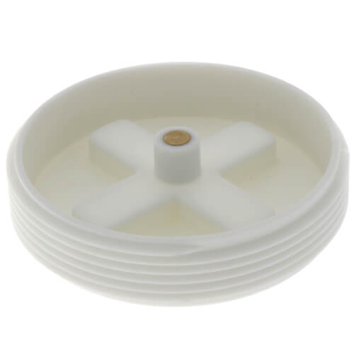 Main product image of 3-1/2" Slotted Polypro Flush Plug w/ Threaded Brass Insert