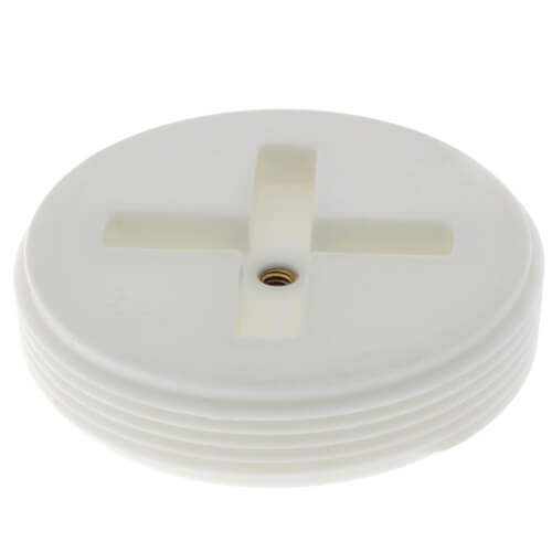 Main product image of 3-1/2" Slotted Polypro Flush Plug w/ Threaded Brass Insert