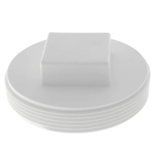 Main product image of 4" Square Head Polypro Cleanout Plug (White)