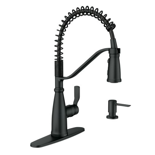 Main product image of Nolia Matte Black 1 Handle High Arc Pulldown Kitchen Faucet, 87886BL