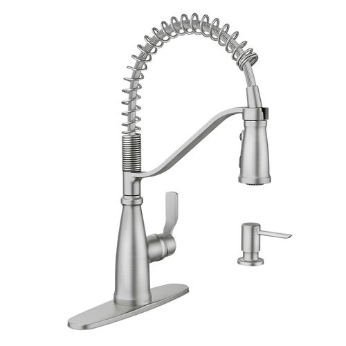 Main product image of Nolia Spot Resist Stainless 1 Handle High Arc Pulldown Kitchen Faucet, 87886SRS