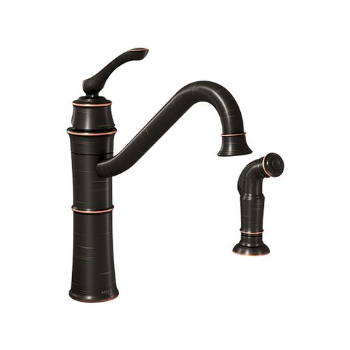 Main product image of Wetherly 1 Handle High Arc Kitchen Faucet, 87999BRB (Mediterranean Bronze)