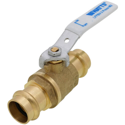 Main product image of LFFBV-Press-M2, 3/4" 2-Piece Full Port Brass Ball Valve w/ Integral Press End Connection, Lead Free