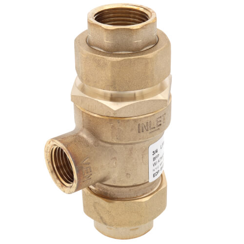 Main product image of 3/4" LF9D Female Union Forged Brass Dual Check w/ Intermediate Atmospheric Vent (Lead Free)