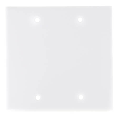 Main product image of 2-Gang No Device Blank Wall Plate, Box Mount (White)