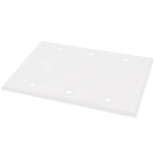 Main product image of 3-Gang No Device Blank Wall Plate, Box Mount (White)