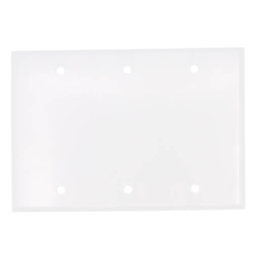 Main product image of 3-Gang No Device Blank Wall Plate, Box Mount (White)