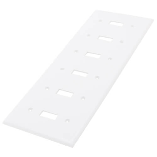 Main product image of 6-Gang Electrical Wall Plate, Toggle Switch (White)
