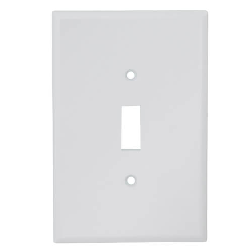 Main product image of 1-Gang Wall Plate, Oversized, Thermoset Plastic, Toggle Switch (White)