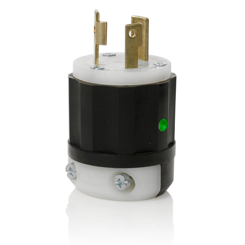 Main product image of Locking Plug, 30A, 125V Power Indication (Black) & White
