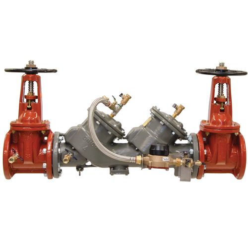 Main product image of 8" Double Check Detector Backflow Preventer w/ Domestic OSY GV, GPM Meter, and Epoxy Coating, LF856DCDA-DOSY-GPM (Lead Free)