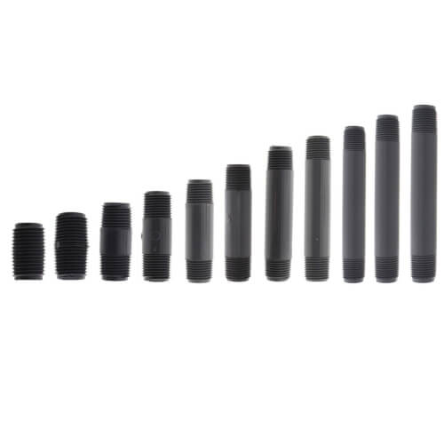 Spears 882-005 Schedule 80 1/2" X Close MNPT PVC Threaded Pipe Fitting Nipple 