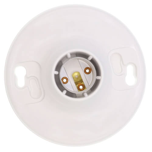 Main product image of Keyless Incandescent Lampholder w/ 4 Terminal Screws, Medium Base - White (600V)