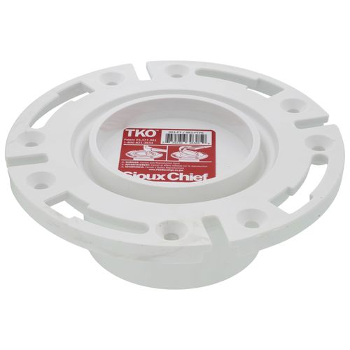 Main product image of 3" Hub / Inside 4" Total Knockout Closet Flange w/ Plastic Ring