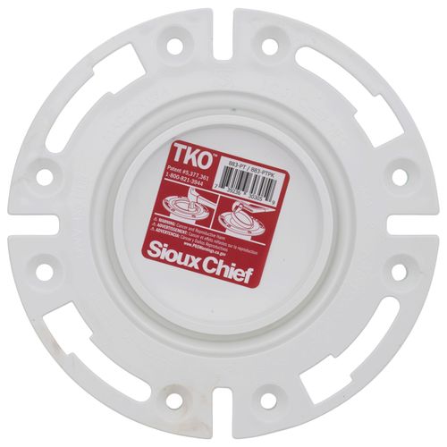 Main product image of 3" Hub / Inside 4" Total Knockout Closet Flange w/ Plastic Ring