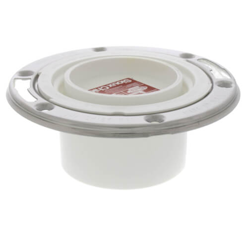 Main product image of 3" Hub/ 4" Inside Total Knockout Closet Flange w/ Stainless Steel Ring, 2-1/2" Long Hub