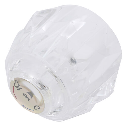 Faucet Handle for Delta Model 600 Series Tub and Shower (Clear Acrylic)