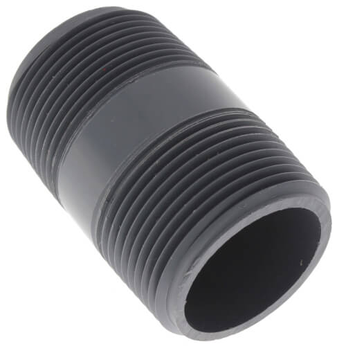 Main product image of 1-1/4" x 2-1/2" PVC Sch 80 Threaded Nipple