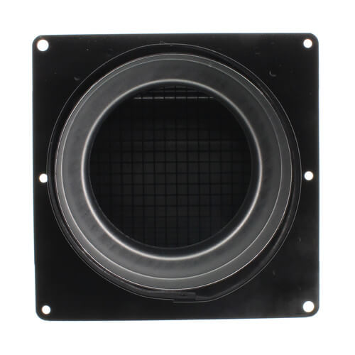 Main product image of 3" or 4" Round Duct Black Wall Cap w/ Damper