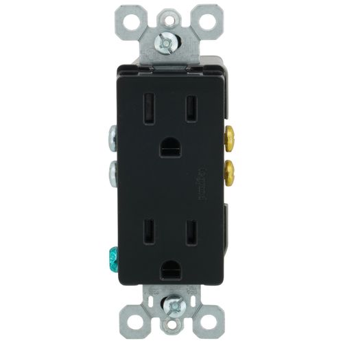 Main product image of Radiant Tamper-Resistant Duplex Receptacle, NEMA 5-15R - Black (15A, 125V)