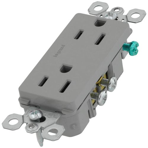 Main product image of Radiant Tamper-Resistant Duplex Receptacle, NEMA 5-15R - Gray (15A, 125V)
