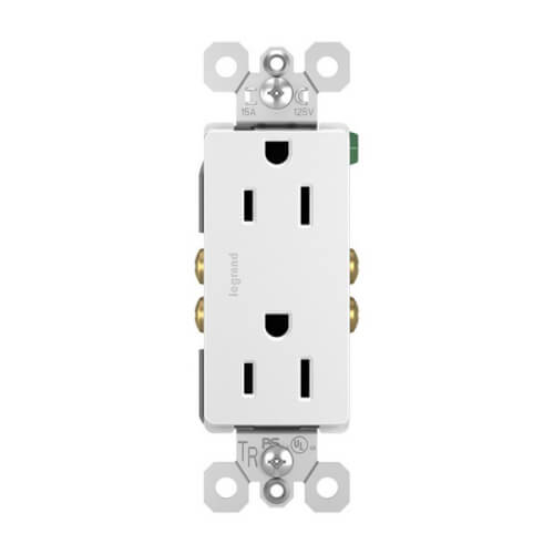 Main product image of Radiant Tamper-Resistant Self-Grounding Duplex Receptacle, NEMA 5-15R - White (15A, 125V)