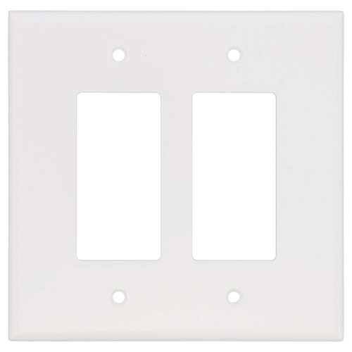 Main product image of 2-Gang Electrical Oversized Wall Plate, Decora (White)