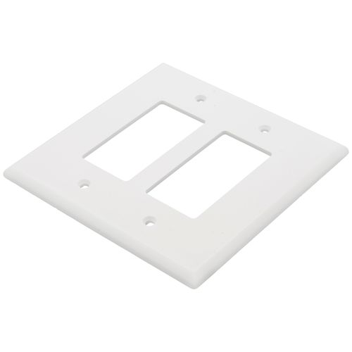 Main product image of 2-Gang Electrical Oversized Wall Plate, Decora (White)