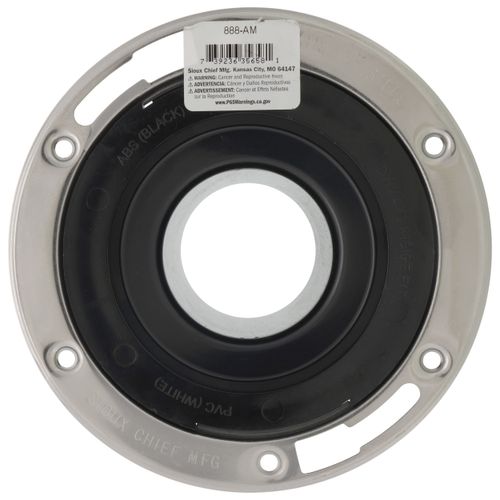 Main product image of ABS Open Closet Flange w/ Stainless Steel Swivel Ring & 4" Tailpiece (3" Inside)