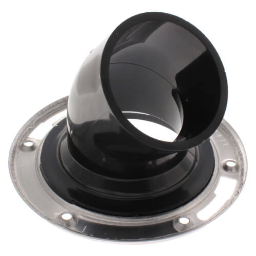Main product image of DropKick Flush to Floor Offset Closet Flange w/ Stainless Steel Swivel Ring (3" Spigot)