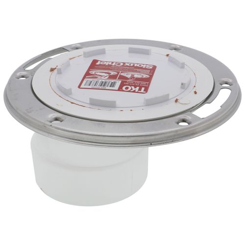 Main product image of 3" Hub / 4" Inside Full Flush, 1-1/2" Offset Closet Flange with TKO Knockout