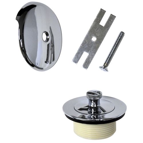 Main product image of Universal Lift & Turn Tub Drain Trim Kit w/ Overflow (Chrome)