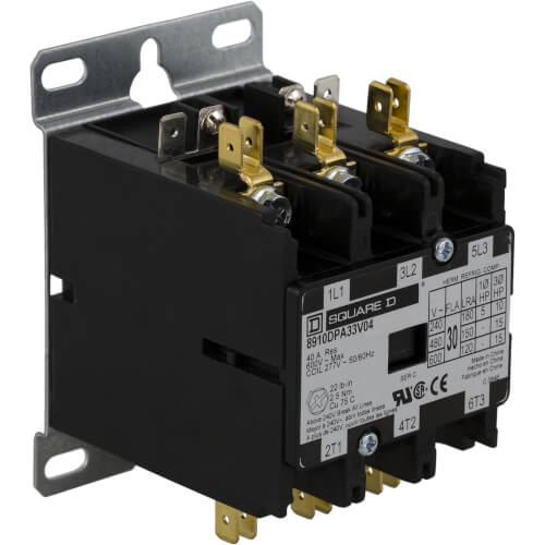 Main product image of 3 Pole, 30 Amp, 208/240V Definite Purpose Contactor