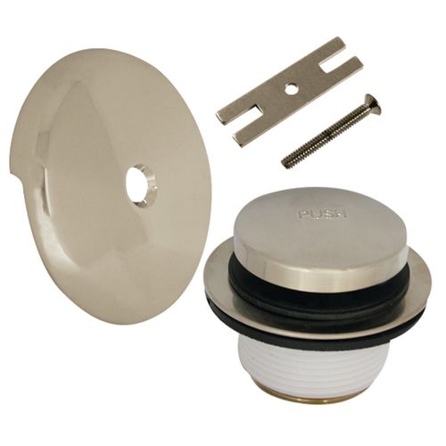 Main product image of Tub Drain Trim Kit w/ Touch Toe Stopper & Overflow  (Brushed Nickel)