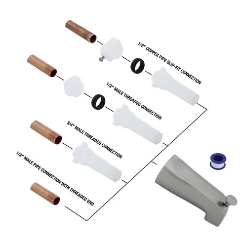 Main product image of Tub Spout with Diverter (Brushed Nickel)
