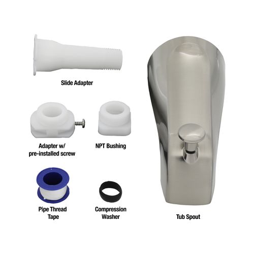 Main product image of Tub Spout with Diverter (Brushed Nickel)