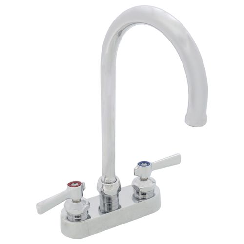 Main product image of 1.5 GPM 4" Deck-Mounted Manual 2 Handle Gooseneck Kitchen Faucet, 895-GN2FCABCP