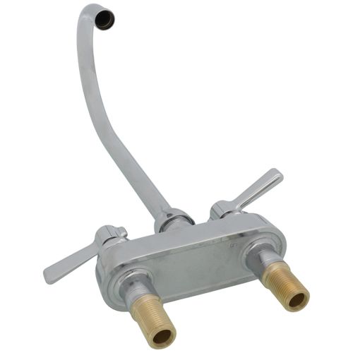 Main product image of 1.5 GPM 4" Deck-Mounted Manual 2 Handle Gooseneck Kitchen Faucet, 895-GN2FCABCP