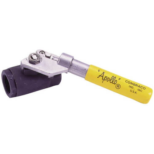 Main product image of 1" Standard Port Carbon Steel Threaded Ball Valve w/ Spring Return Handle