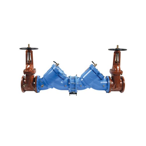 Main product image of 10" LF909M1-OSY-FS Cast Iron Reduced Pressure Zone Backflow Preventer Assembly, OSY Shutoffs, w/ Backflow Flood Sensor