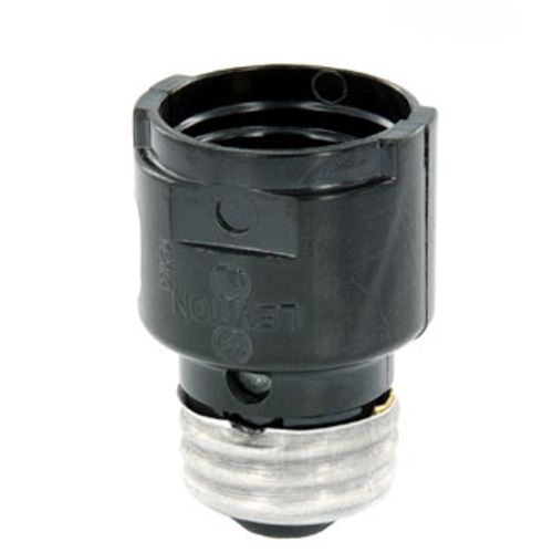 Main product image of Medium-medium Base, One-Piece, Adapters And Extensions, Incandescent, Phenolic Lampholder, 1-3/16", To Be Used In Phenolic Sockets Only (Black)