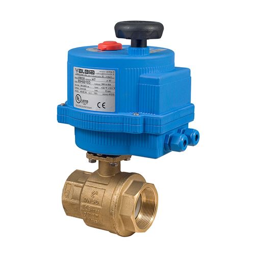 Main product image of 4" Full Port Brass Ball Valve with VB110-003 110VAC On/Off Electric Actuator (Lead Free)